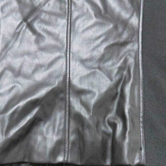 Colleen Lopez Woven Vegan Leather Jacket in Black Size Large - Picture 8 of 8